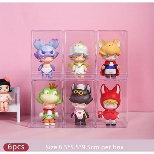 Fashion Doll Bubble Matt Toy Brick Organizer Easy Stackable Blind Box Storage Display Stand Acrylic Case Transparent Dust Proof