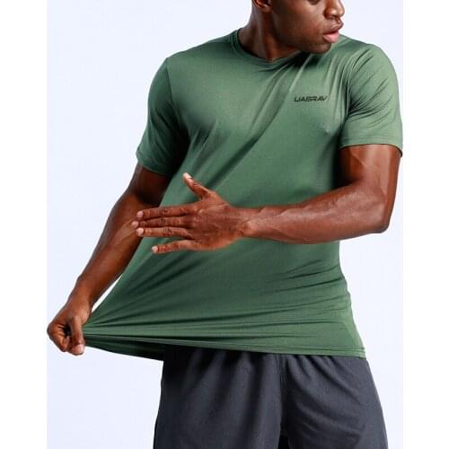 Mens Running Fitness T-Shirt Athletic Outdoor Short Sleeve Comfortable Sports Top Workout Quick dry