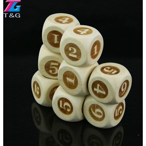 New Arrival Standard Dots and Number Wooden Dice Set D6 D12 Dices for Role Playing Board Game Multi Sides Accessories