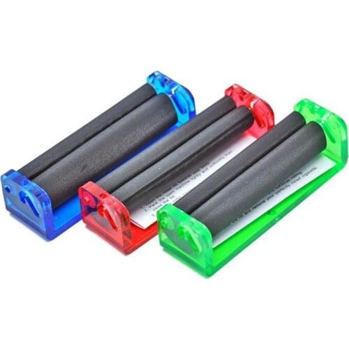 GERUI 10pcs Plastic Rolling Machine DIY Tobacco Roller Cigarette Rolling Machine Hand Roller 110MM Cigarette Paper Random Color