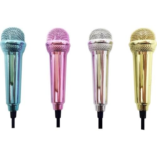 Portable 3.5mm Stereo Studio Microphone KTV Karaoke Mini Microphone Wired Microphone Phone Tablet PC Laptop Voice Singing Karaok