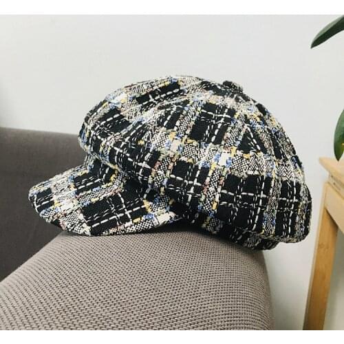 Fashion Cotton Thicker Beret Retro Elegant Winter Hats Outdoor Travel Cap Woman Newsboy Cap Warm Hat