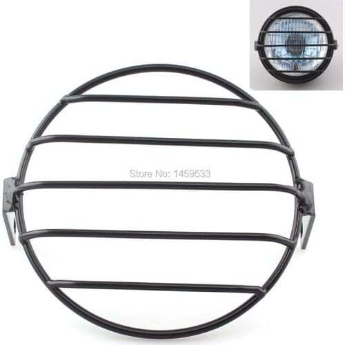 New 6.3 " Motorcycle Retro Vintage Headlight Metal Mesh Grill Protector Guard Cover For Yamaha Suzuki Honda Chopper Bobber