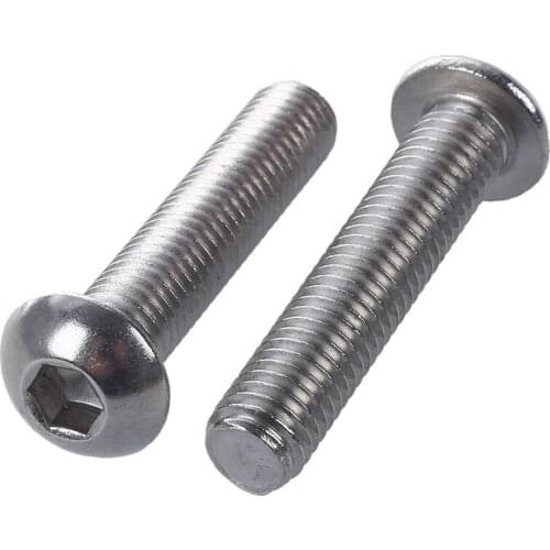Stainless Steel Button Head Screw, Hex Socket Bolts Type:M8 / 8mm Bolt size:M8 x 40mm Your pack quantity:10