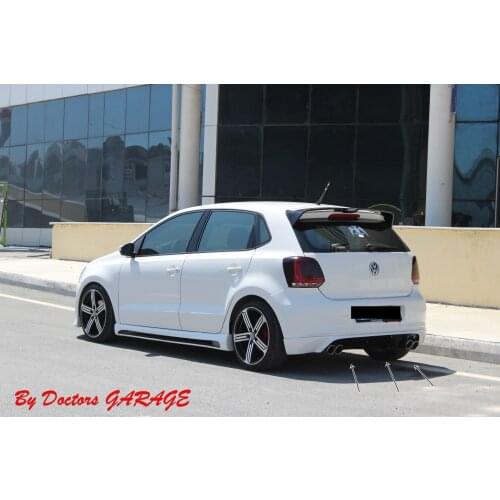 Volkswagen Polo MK6 Diffuser Glossy Black ABS Plastic Diffuser Sport Model Fake Exhaust Auto Car Accessory Universal