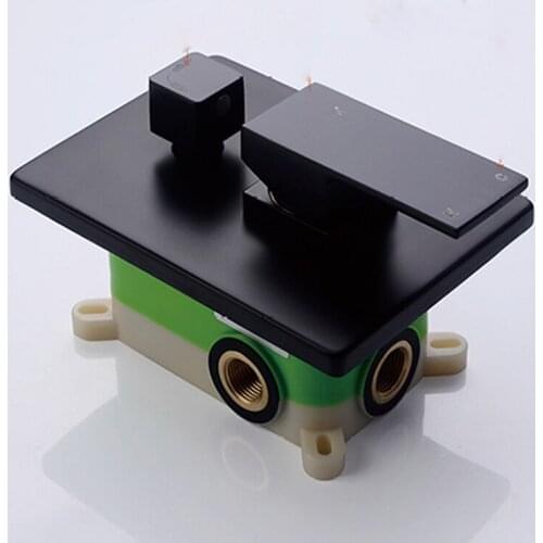 Embedded box Shower Mixer Valve Black Shower Controller Temperature Diverter valve Hot and Cold 2/3 Functions Bathroom Mixing