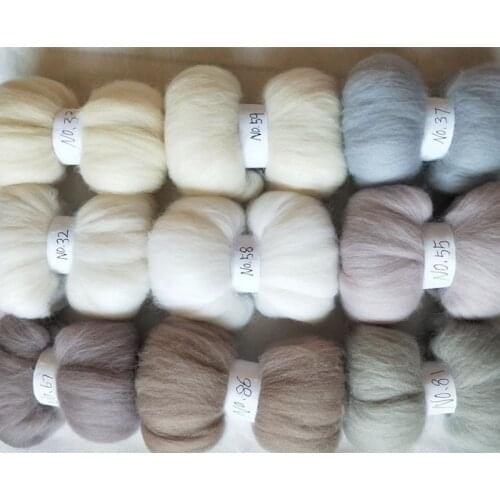 WFPFBEC Felt 90g 10g/color 9colors merino wool roving sheep fiber diy crafa