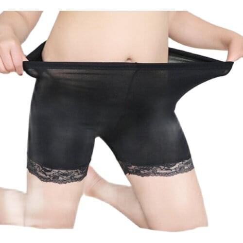 Women Modal Safety Shorts Female Large Size Lace Thin Anti Chafing Thigh Boxer Underwear lady Shorts Under Skirt 130KG