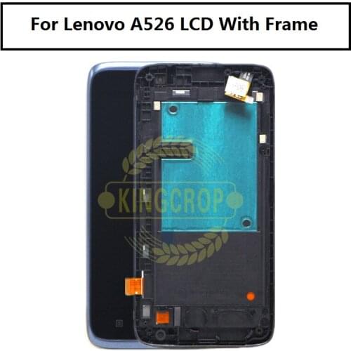 For Lenovo A526 LCD Display Touch Screen Digitizer Assembly With Frame For 4.5" Lenovo A526 Display Replacement Parts