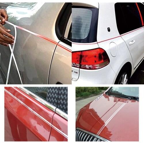 1/2 inch Pinstripe Tape - DIY Car Sticker Waterproof Vinyl Decal - Pack of 2, Blue & Red