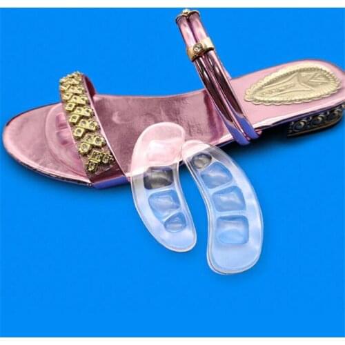 1 Pair Women Self-adhesive Gel Non-slip Summer Foot Patch Anti-wear Gel High Heel Shoe Sticker Cushion Pad Foot Hind Care