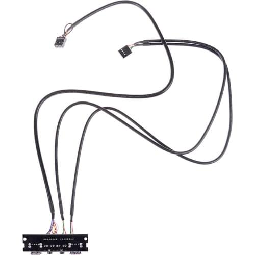 1Pc computer front panel usb 2.0 audio port cable motherboard connection cable