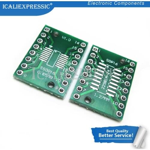10PCS TSSOP16 SSOP16 SOP16 to DIP16 Transfer Board DIP Pin Board Pitch Adapter PCB In Stock