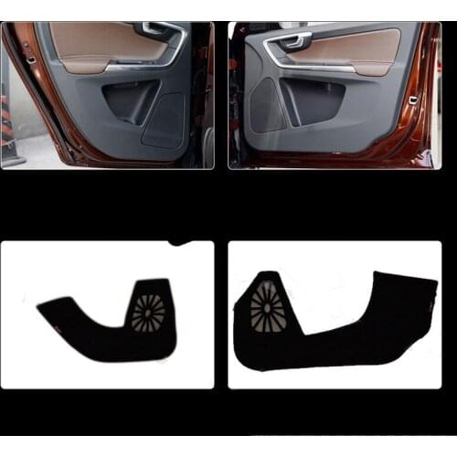 4pcs Fabric Door Protection Mats Anti-kick Decorative Pads For Volvo XC60 2011-2015