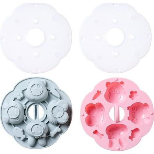 4 Cells New Hippo Rabbit Frog Baking Mould Safe Material Kitchen Tool For Bake Dessert&Pastry&Cake Silicone Molds
