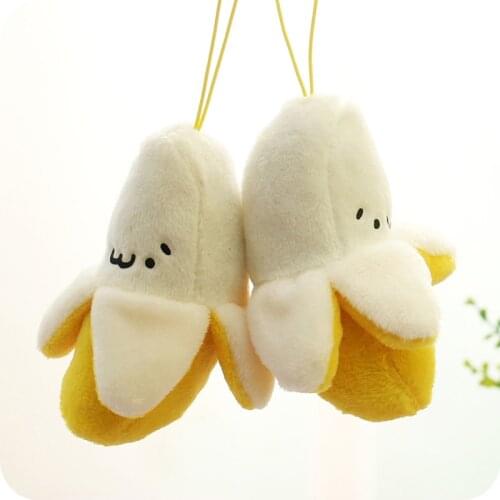 5cm/7cm Kawaii Banana Plush Animals Doll Toys Small Size Pendant Plush Toys Key Chain Ring Pendant Plush Toys Kids Gift