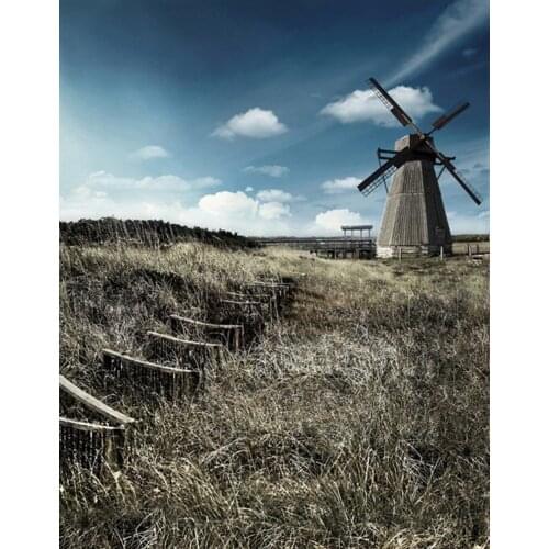 5x7ft Windmill in Wild Photography Backdrops Photo Props Studio Background