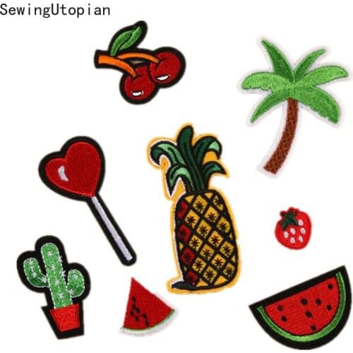 8PCS Diy Cactus Patches Badges for Clothing Iron Embroidered Patch Applique Iron on Patches Sewing Accessories on Clothes Bags