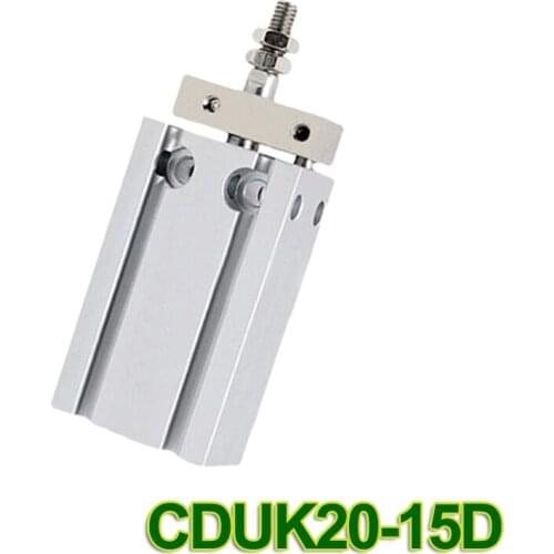 CDUK20-15D SMC type Double Acting Non-rotating Rod Type bore 20mm stroke 15mm Free Mount Cylinder Single Rod CUK20-15D CDUK