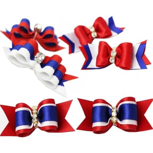 20/50/100pcs Double Layer Rubber Bands Pet Hair Bow Accessories Teddyy Dogs Grooming Bows Supplies