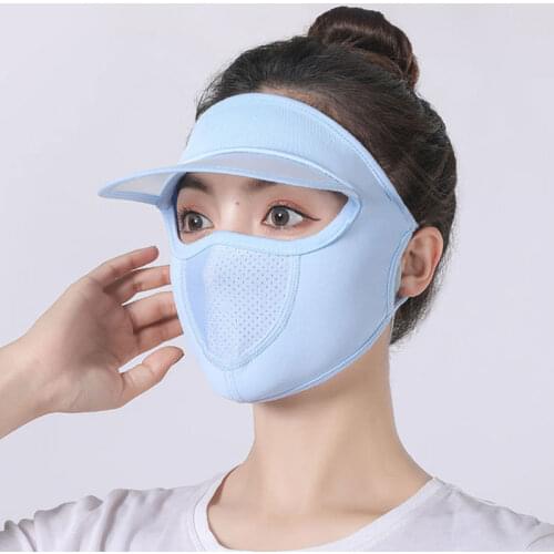 Summer Sun Mask Female Ice Silk Visor Hat Brim Mask Outdoor Sun Protection Wide Brim Cap Scarf for Fishing Hunting Cycling