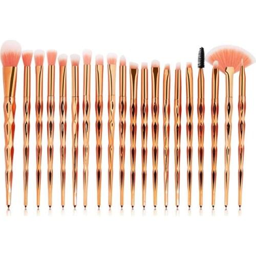 20Pcs Diamond Makeup Brushes Set Powder Foundation Blush Blending Eye shadow Lip Cosmetic Beauty Make Up Brush Tool Kit dfdf
