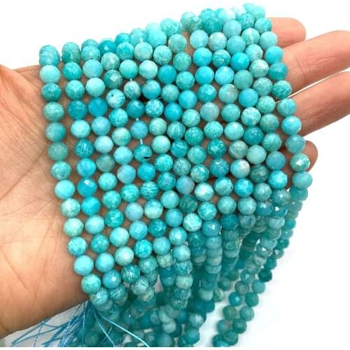 Natural Stone Faceted Round Beaded Tianhe Stone Semi-precious Stone Beaded for DIY Bracelets, Necklaces, Earrings Accessories