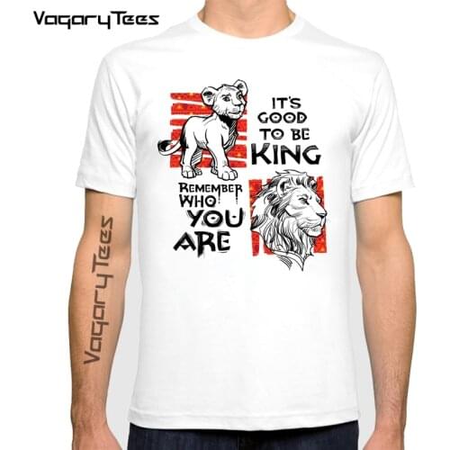 New Summer T-shirt Lion King Cartoon Printed T Shirt men Fashion Casual Harajuku Tshirt Graphic Cute Tee Tops Clothes
