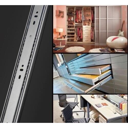 Top Quality Cold rolled steel 18"(45CM) 3-FOLD Full Extension Ball Bearing Drawer Slides