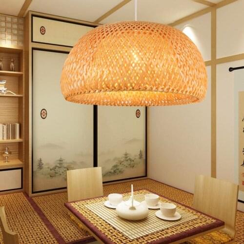 Southeast Asian handmade bamboo Pendant Lights Vintage farmhouse restaurant cashier Japanese tatami pastoral Pendant Lamps zb26