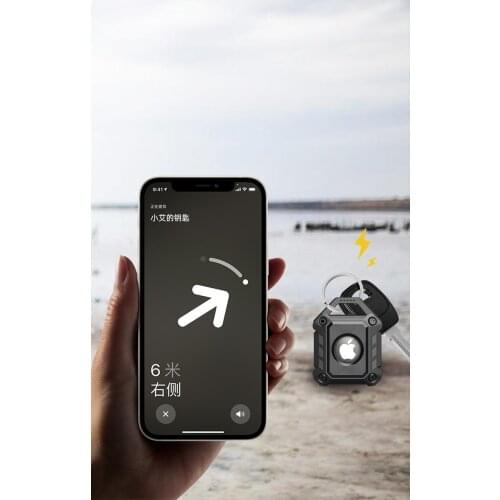 Shockproof Case For Airtag Case Locator Tracker Protective Sleeve Soft TPU Cover For Apple Airtag Case Anti-lost Device Keychain