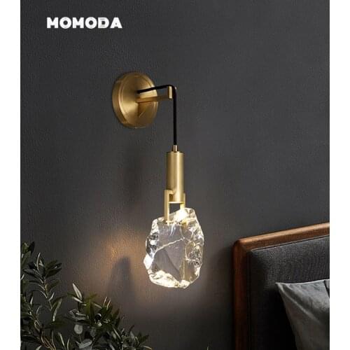 Luxury LED Wall Lamps Modern Crystal Gold Metal Wall Sconce Home Decor Bedroom Living Room Study Corridor Indoor Lighting Lustre