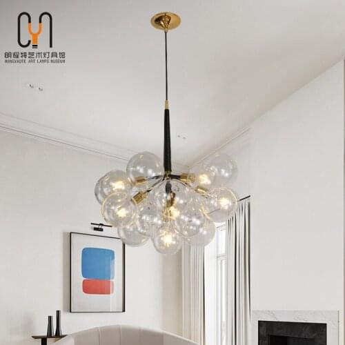 Nordic iron glass ball chandelier ceiling chandelier lighting led wall moon lamp kitchen chandeliers lustres luzes de teto