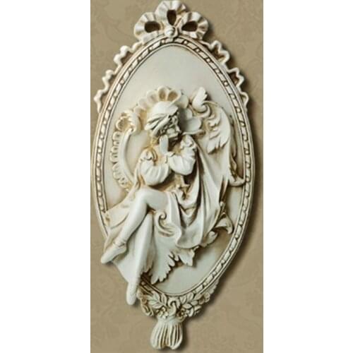 Big Angel Sculpture Home Statue Decoration Accessories Wall Mural Hanging Resin Statues Decor Christmas Decorative Art Ornaments