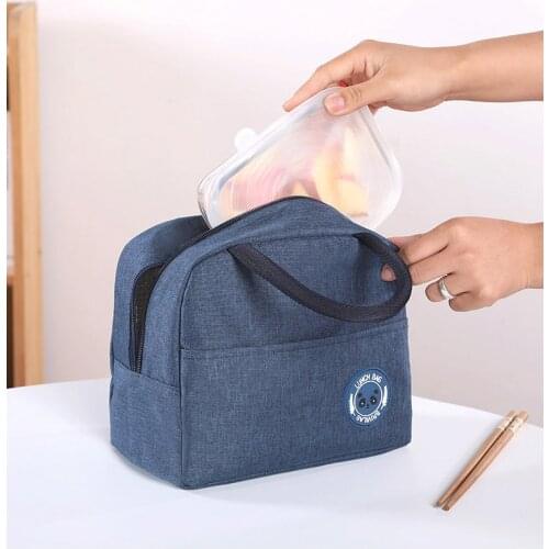 Fresh Cooler Bags Nylon Waterproof Portable Thermal Oxford Lunch Bags Convenient Lunch Box Food Bags School Food Storage Bags