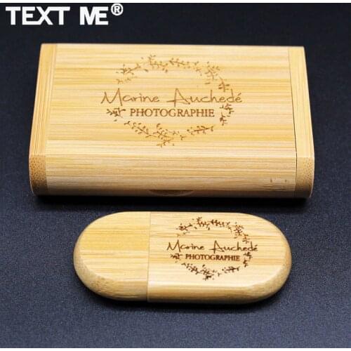 TEXT ME free photography LOGO print Carbonized Bamboo usb flash drive usb 2.0 4GB 8GB 16GB 32GB 64GB engrave gift