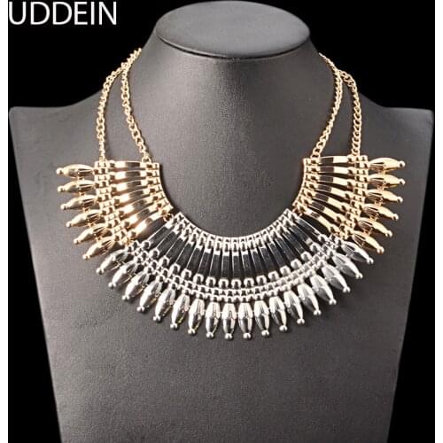 UDDEIN maxi necklace bulk order price metal statement jewelry exaggerated accessories fashion collar vintage necklace for women