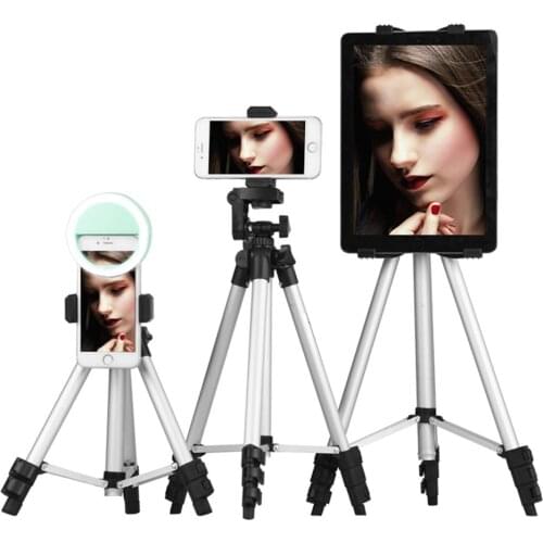 Extendable 36-100cm Adjustable Tripod Stand Mount Holder Clip for Live for Camera Phone Holder Bracket For Phone Camera
