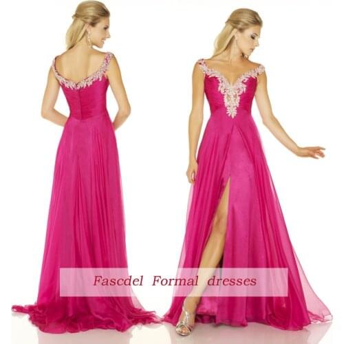 Free shipping 2018 New Formal Prom Party Pageant peach red maxi lace long Bridal gowns Graduation bridesmaid Dresses