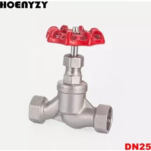 1" S Type Stainless Steel SS304 Shut-off Valve DN25 Female Thread Stop Valve Globe Valve 1.6Mpa