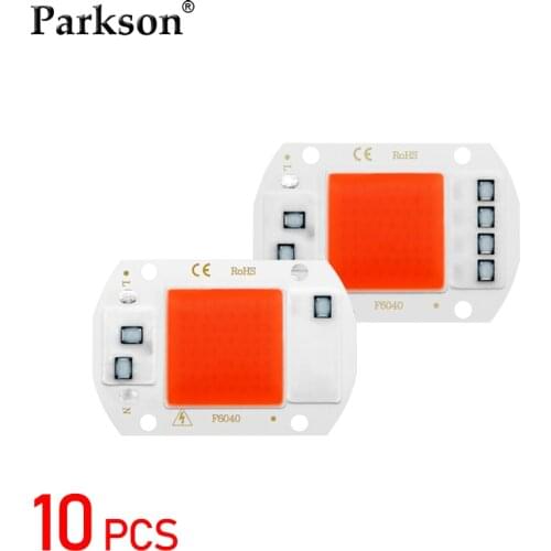 10pcs/lot LED Grow COB Chip Full Spectrum LED Grow Light Phyto Lamp AC 110V 220V 50W For Indoor Plant Light Seedling Grow Lamp