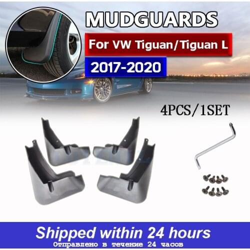 4Pcs Car Mudflaps Front Rear Mud Flaps Mudguards Splash Guards Fender Flares for VW Tiguan/Tiguan L 2017 2018