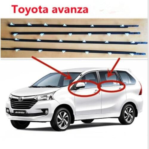 4pcs Car Weatherstrips Window Moulding Trim Seal Belt For Toyota AVANZA 2003 - 2012