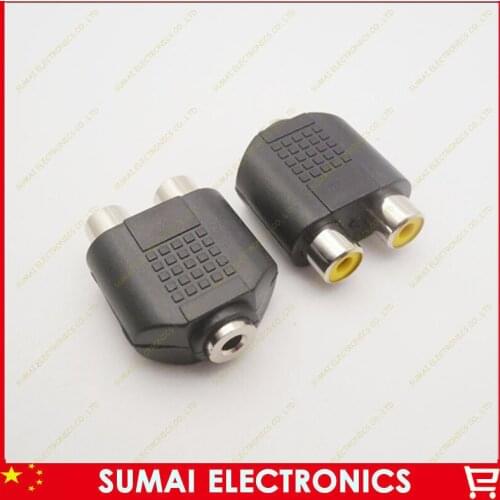 5pcs/lot AV VGA 3.5mm Stereo Audio Adapter to Dual RCA Female for PS3 Xbox 360