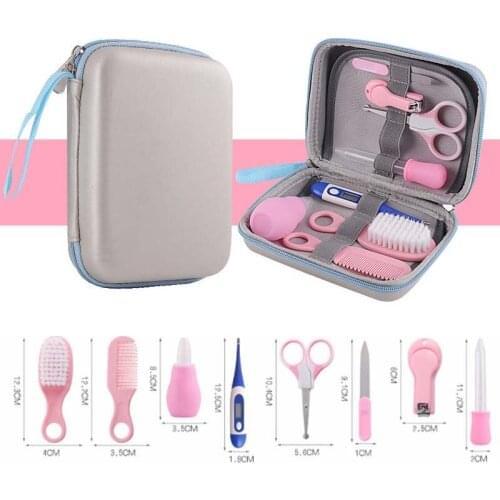 8Pcs Baby Grooming Health Care Manicure Set Baby Nail Care Practical Clipper Trimmer Convenient Daily Baby Hair Brush Care Kits