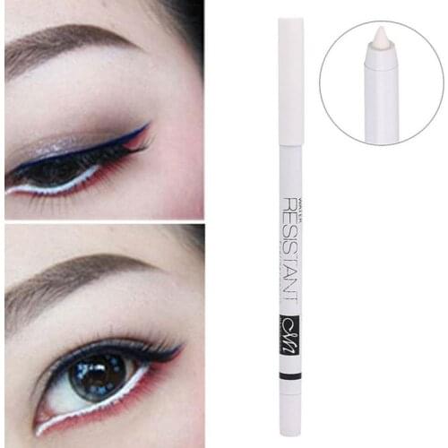 White Eyeliner Pencil Waterproof Eye Makeup Long Lasting Eye Shadow Eyeliner for Women Eye Brighten Makeup Tools