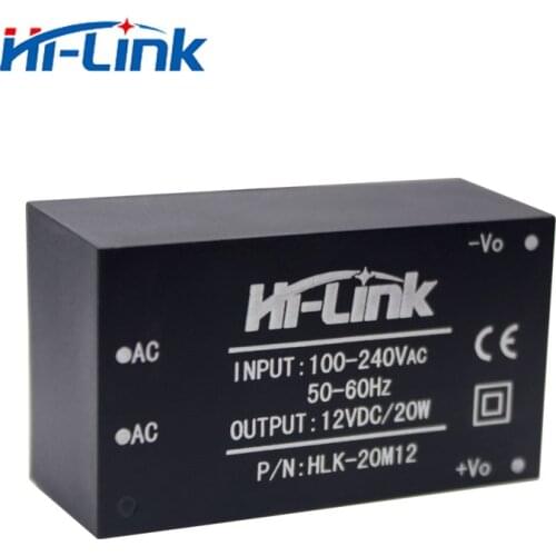 Free shipping 2 pcs/lot Hi-Link HLK-20M12 220v 5V 20W AC DC compact isolated step down power supply module