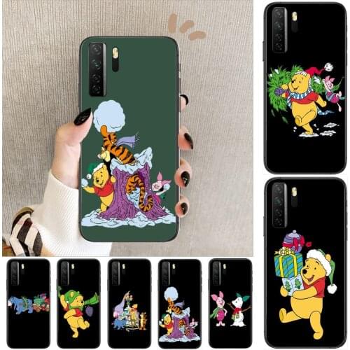 Winnie Black Soft Cover The Pooh For Huawei Nova 8 7 6 SE 5T 7i 5i 5Z 5 4 4E 3 3i 3E 2i Pro Phone Case cases