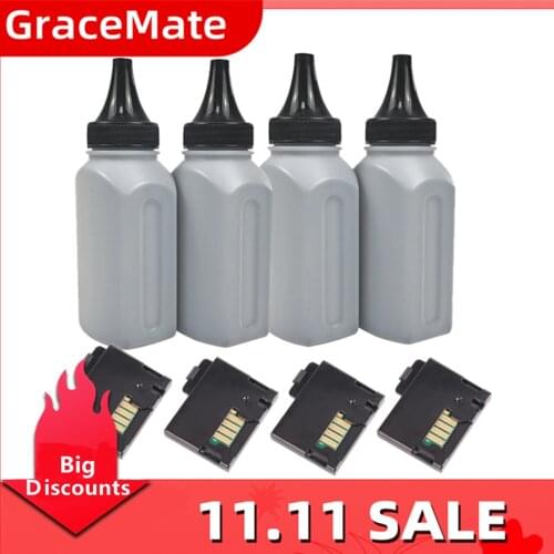 4 Black toner with 4 Black Chip Compatible Toner powder For Xerox Phaser 6020 6022 Workcentre 6025 6027 Laser Printer RU EURO