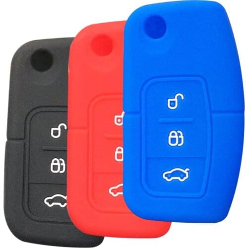 For Ford Fiesta V-MAX Silicone Key Cover Case Protect for Ford Ecosport Focus C Max Fusion Kuga Escape EcoSport Car Accessaries